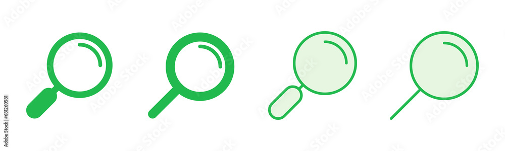 Search icon set. search magnifying glass icon