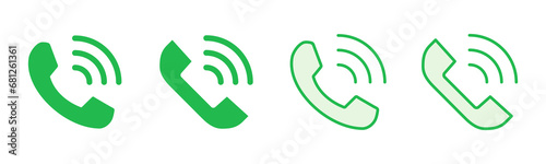 Call icon set. telephone icon vector. phone icon vector. contact us