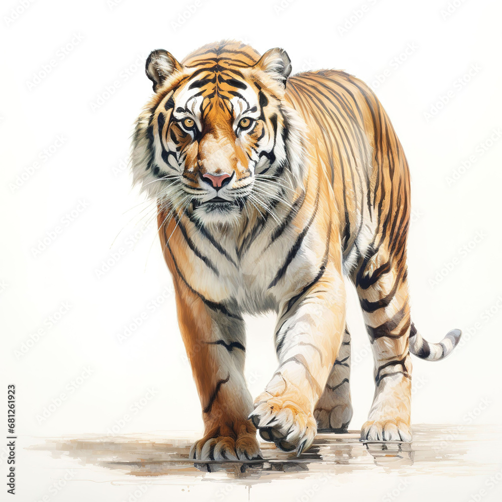 Obraz premium tiger animal on a white background
