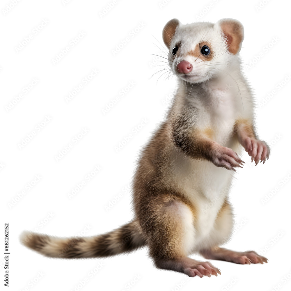An Isolated Ferret on a Transparent background An Isolated Ferret on a Transparent background
