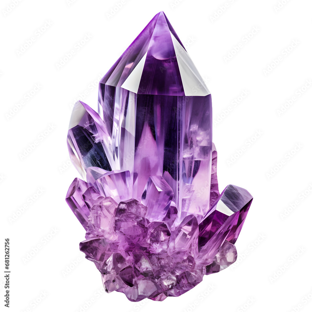 An Isolated Amethyst on a Transparent background An Isolated Amethyst on a Transparent background