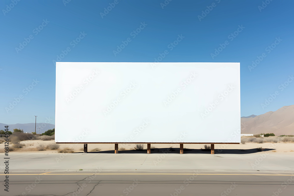 A large billboard with an empty front - obrazy, fototapety, plakaty 