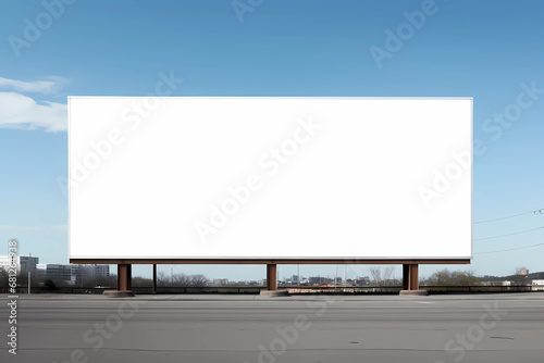 A large billboard with an empty front