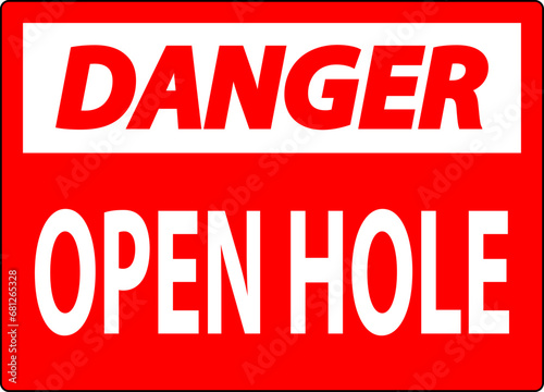 Danger Sign Open Holes