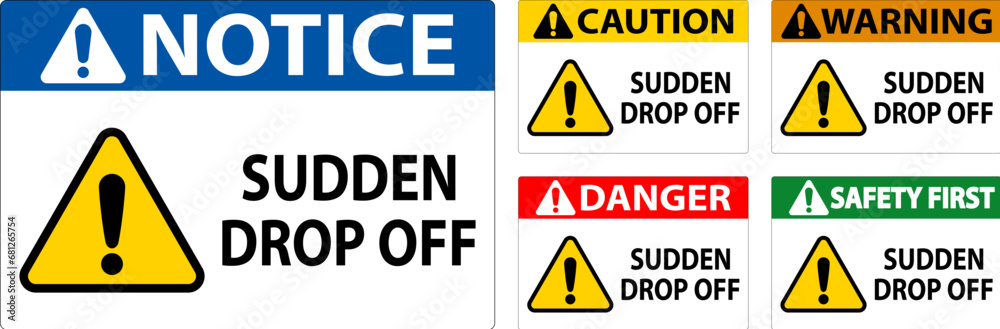 Danger Sign Sudden Drop Off Danger Sign Sudden Drop Off