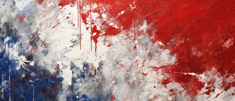 Fototapeta premium happy 4th of july paint splatter Generative AI