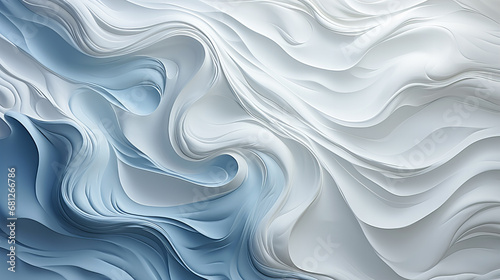 3d illustration of abstract white background with smooth lines and waves in it. 3d abstract paper art style  design layout for business presentations or web template cover. Generative AI technology.