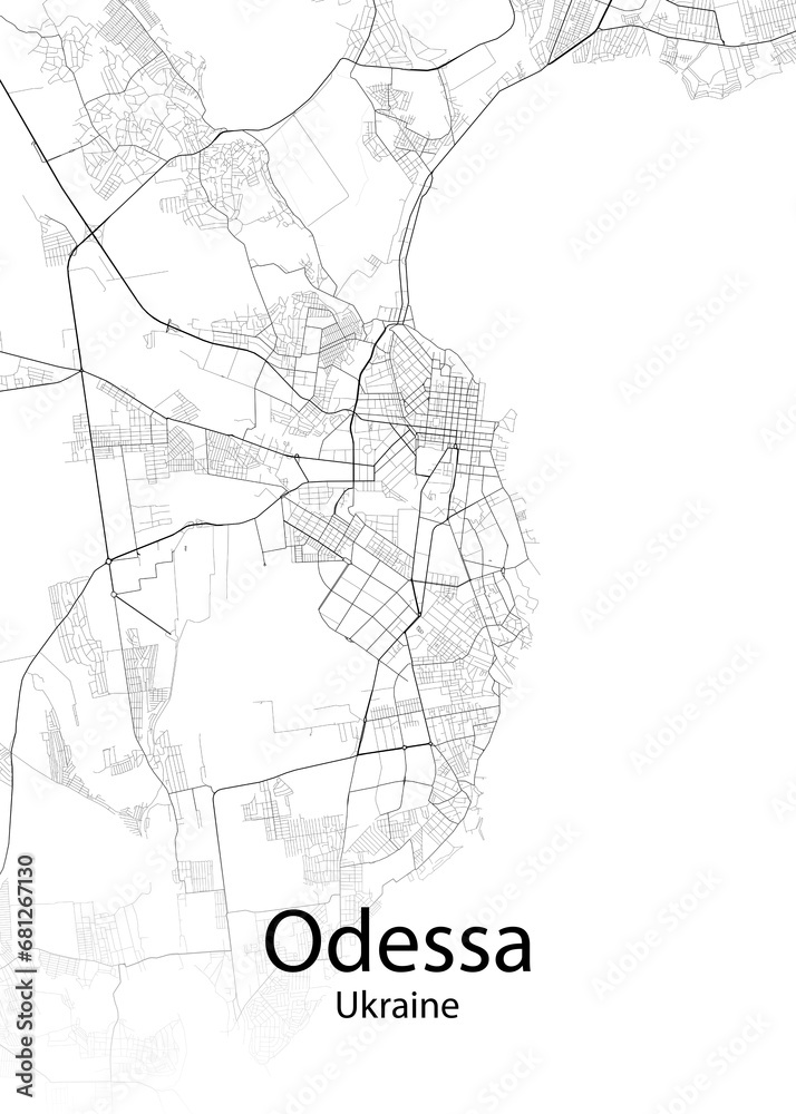 Odessa Ukraine minimalist map