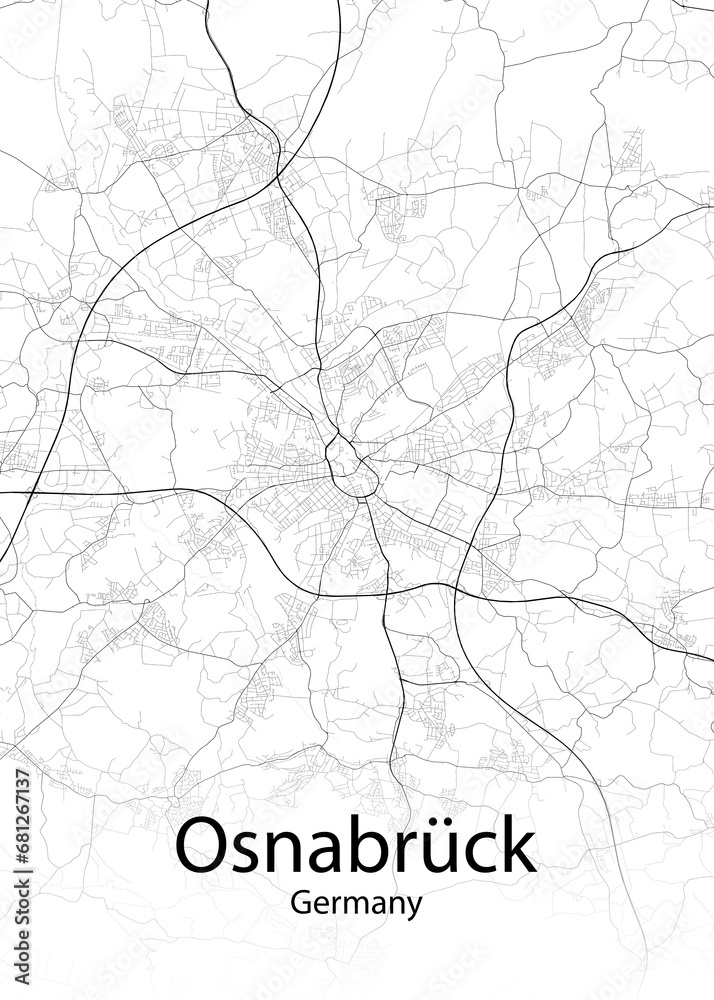 Osnabrück Germany minimalist map