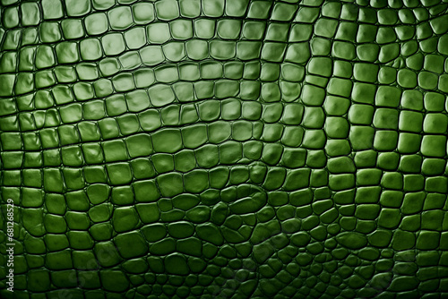 Texture of luxury green crocodile leather, dragon skin background