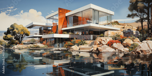 Rich house digital art