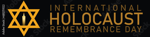 International Holocaust Remembrance Day vector. Star of David . January 27. Important day