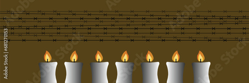 International Holocaust Remembrance Day vector. Star of David . January 27. Important day