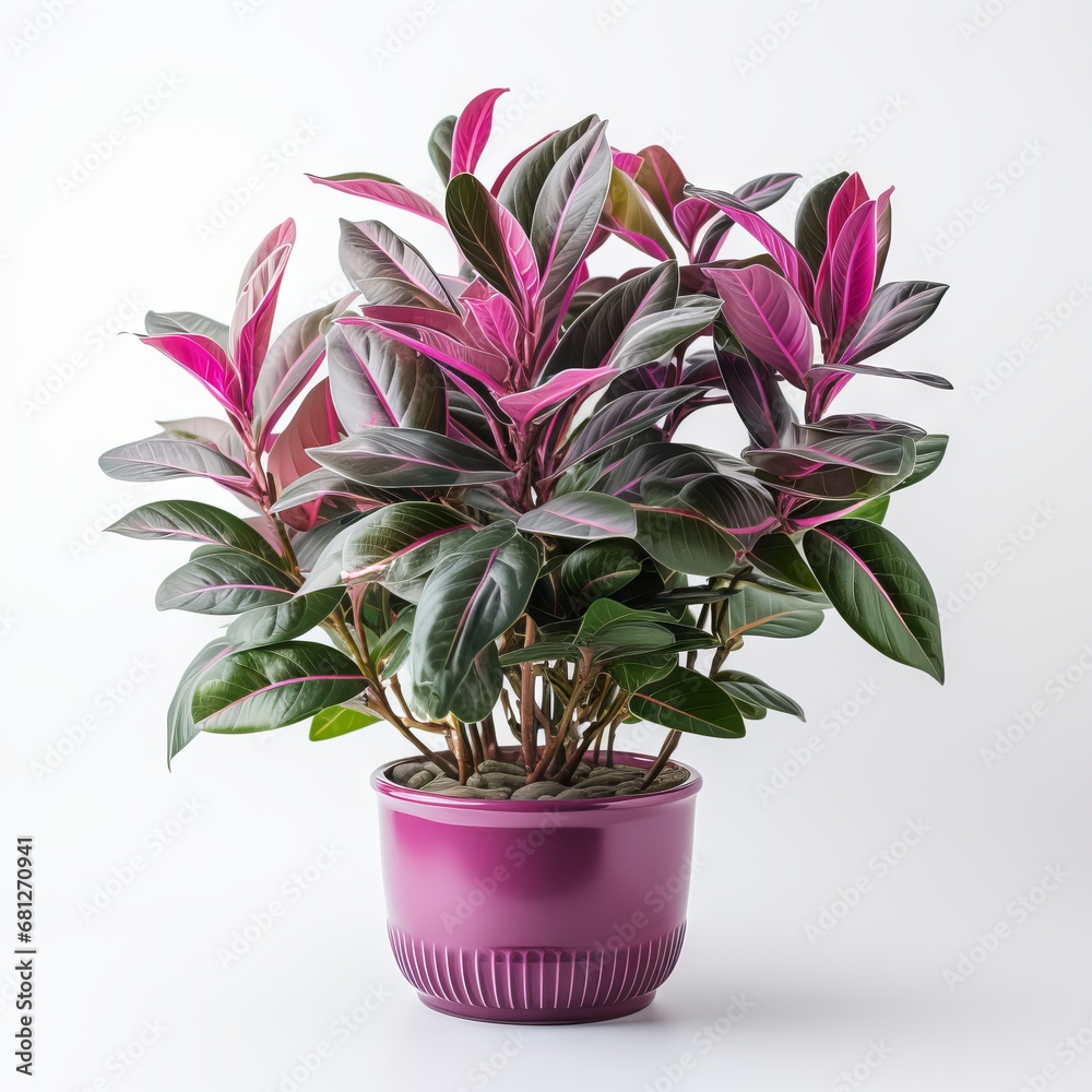 vibrant potted indoor plant isolated on white background vibrant potted indoor plant isolated on white background