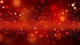 Red christmas background with bokeh