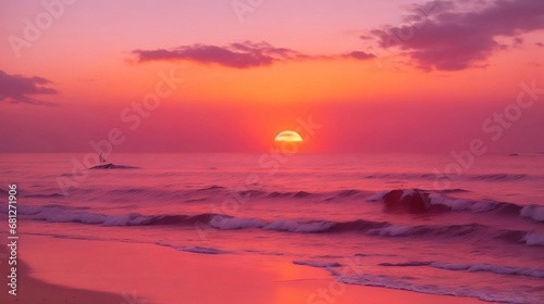 sunset on the beach © VirtualVision Landsl