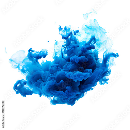blue smoke effect isolated. generative ai