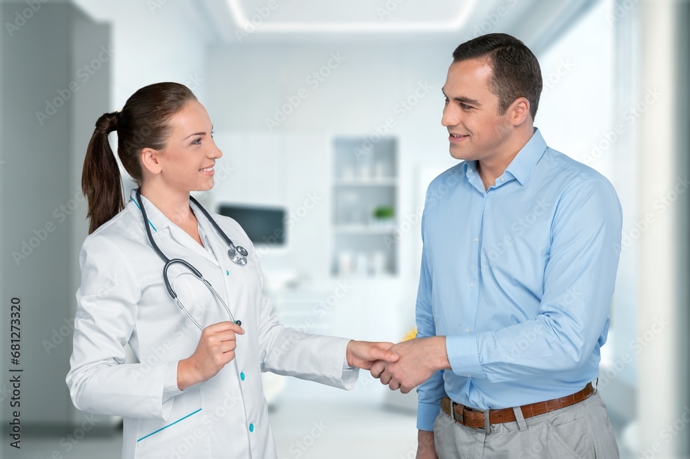 Support, with patient and doctor for care at hospital Support, with patient and doctor for care at hospital