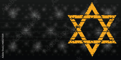 International Holocaust Remembrance Day vector. Star of David . January 27. Important day