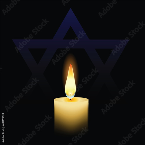 International Holocaust Remembrance Day vector. Star of David . January 27. Important day
