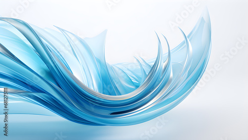 Blue wave crashing on a white: symbol of strength and beauty.