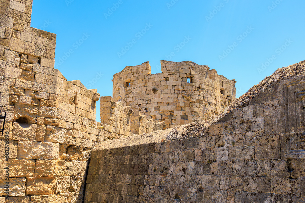 Ancient fortress. Background with selective focus and copy space