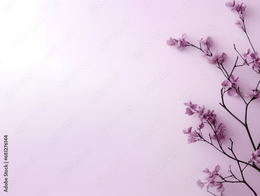 Fototapeta premium Magnolia on Soft Lilac Background