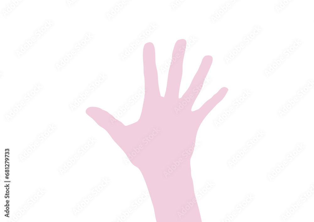 Obraz premium 清潔な手のシルエットイラスト