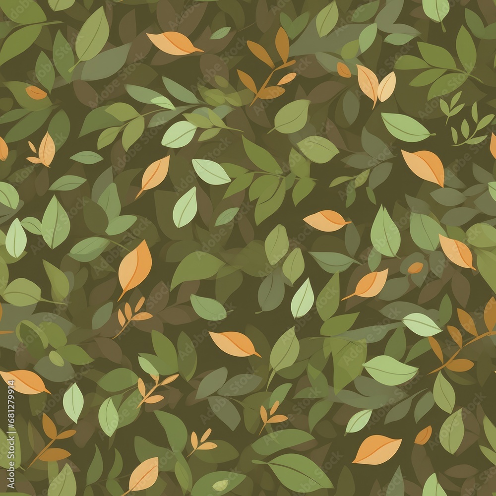 Seamless pattern with green leaves. Vector illustration for your design Seamless pattern with green leaves. Vector illustration for your design