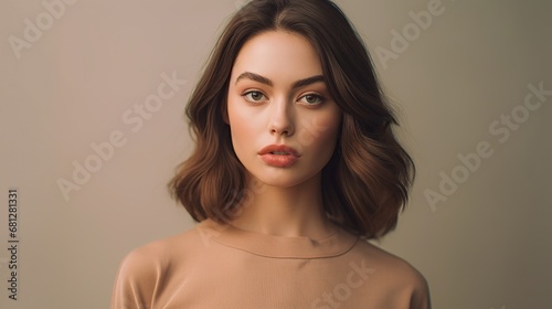 Portrait of a beautiful young woman 