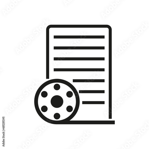 Cinema transcription icon. Vector illustration .EPS 10.