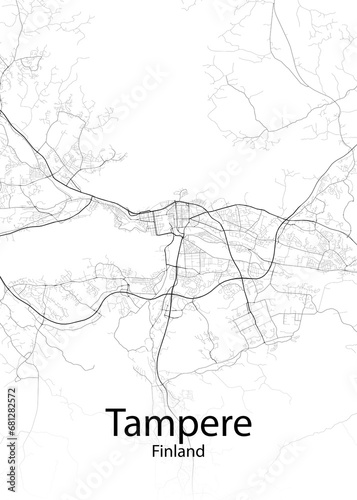 Tampere Finland minimalist map