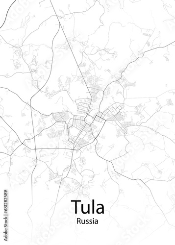 Tula Russia minimalist map photo