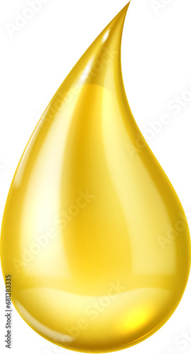 Realistic natural olive oil falling drop. Skin or hair care cosmetics serum, essential oil isolated 3d drip, honey, syrup or gasoline fuel isolated realistic vector transparent droplet