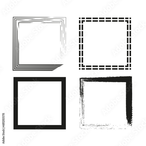 Grunge square template. Vector illustration. EPS 10.