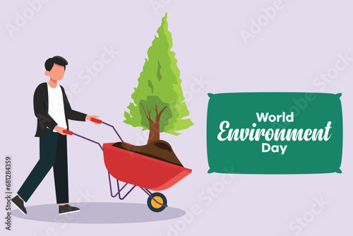 World Environment day. Colored flat vector illustration isolated.