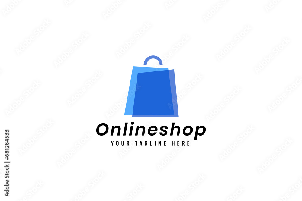 online shop logo vector icon illustration