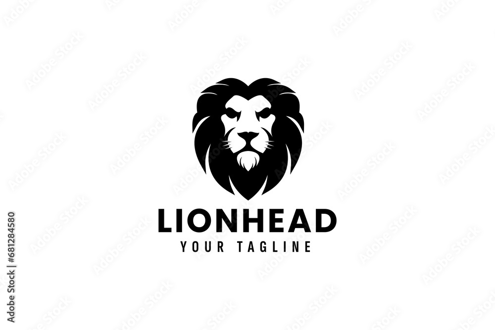 Obraz premium lion logo vector icon illustration