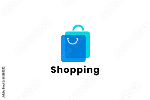 shopping logo vector icon illustration