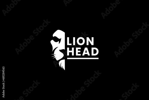 lion logo vector icon illustration
