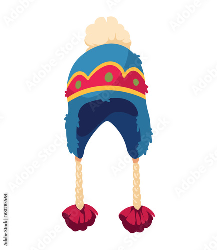 peru culture knitted hat