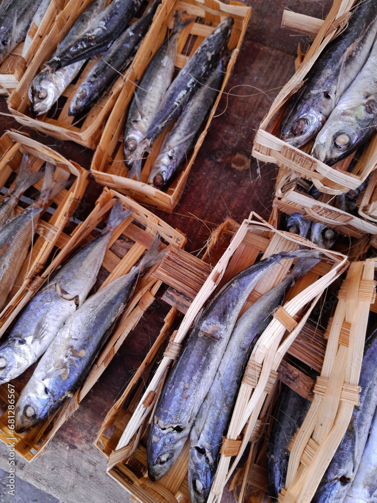 dried fish on the market