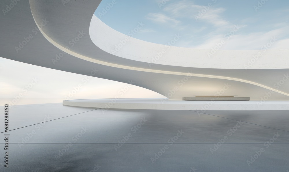Abstract architecture background with empty concrete floor and blue sky. Abstract architecture background with empty concrete floor and blue sky.