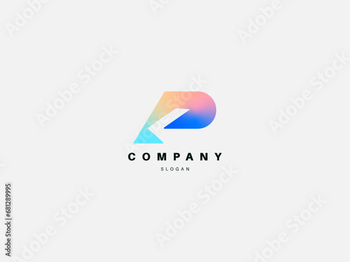 Abstract creative gradient logo letter P for your company Free Download Abstract creative gradient logo letter P for your company - GFXLoad