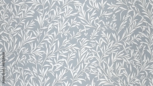 a horizontal format of a leaf pattern on a medium grey background in a floral-themed, graphic illustration in JPG. Generative ai