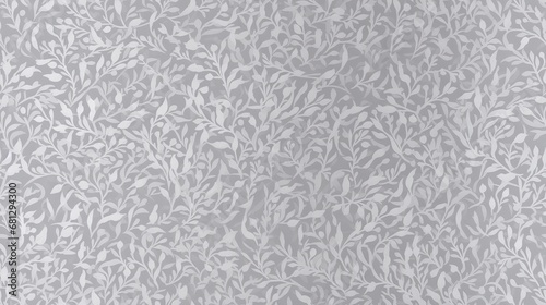 a horizontal format of a leaf pattern on a medium grey background in a floral-themed, graphic illustration in JPG. Generative ai