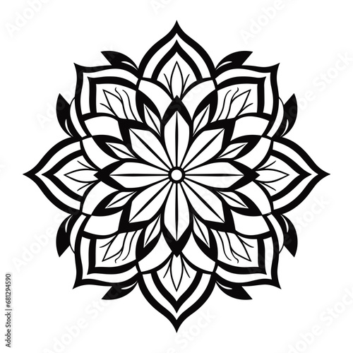 Decorative detailed mandala vector isolated on a white background, abstract Colorful pattern mandala