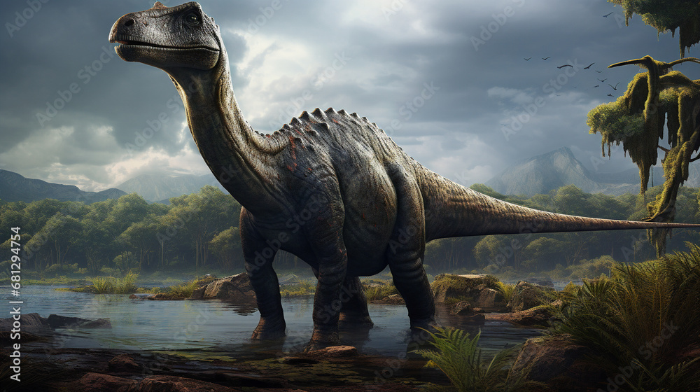 Fototapeta premium dinosaur pra historical animal generative ai