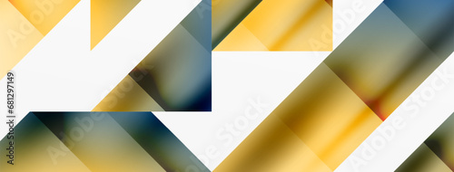 Vivid abstraction unfolds. Triangles in seamless harmony, composing dynamic geometric backdrop. Interplay of angles and hues forms captivating tapestry, evoking modernity and artistic allure