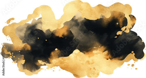 gold black watercolor